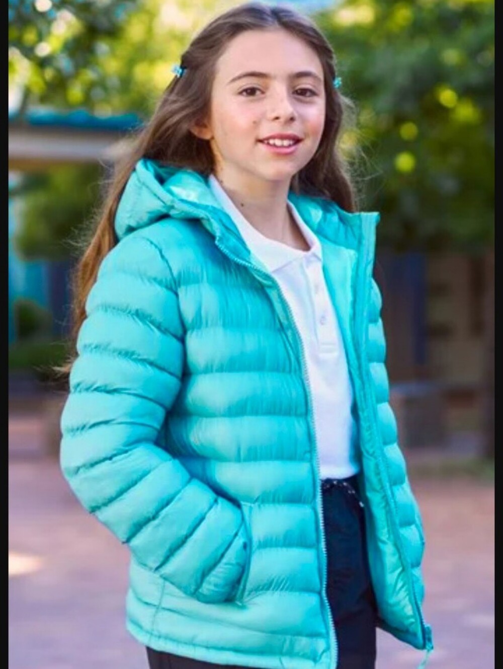New Goose Down Insulated + Packable Ultra Light Hooded Girls Puffer Jacket 14-16